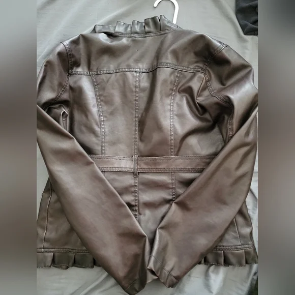 Brown Leather Jacket - Picture 2 of 2